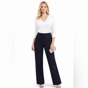 Crimson By Lawrence Kurtz Pants Women’s Size 12 Black Sparkle Back Zipper